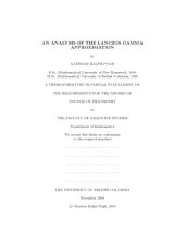 book An analysis of the Lanczos Gamma approximation