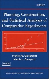 book Planning, Construction, and Statistical Analysis of Comparative Experiments 