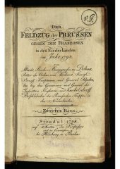 book Der Feldzug der Preussen gegen die Franzosen in den Niederlanden im Jahre 1793