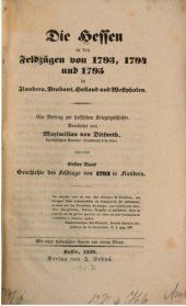 book Geschichte des Feldzugs von 1793 in Flandern