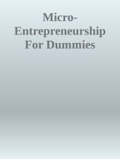 book Micro-Entrepreneurship for Dummies