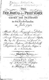 book Der Feldzug der Preussen gegen die Franzosen in den Niederlanden im Jahre 1793