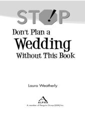 book Stop! Don't Plan A Wedding Without This Book