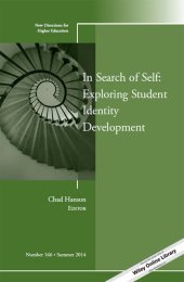 book In Search of Self: Exploring Student Identity Development: New Directions for Higher Education, Number 166
