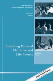 book Rereading Personal Narrative and Life Course: New Directions for Child and Adolescent Development, Number 145