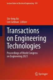 book Transactions on Engineering Technologies: Proceedings of World Congress on Engineering 2021