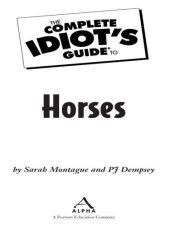 book The Complete Idiot's Guide to Horses