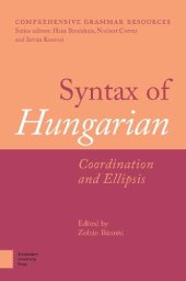 book Syntax of Hungarian: Coordination and Ellipsis