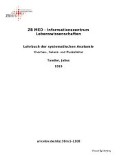 book Lehrbuch der systematischen Anatomie - KNOCHEN - , GELENK - UND MUSKELLEHRE