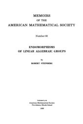 book Endomorphisms of Linear Algebraic Groups: Number 80 