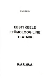 book Eesti keele etümoloogiline teatmik