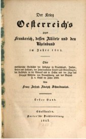 book Der Krieg Österreichs gegen Frankreich, dessen Alliierte und den Rheinbund im Jahre 1809