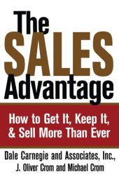 book The Sales Advantage: How to Get It, Keep It, and Sell More Than Ever