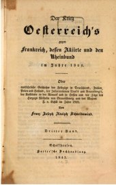 book Der Krieg Österreichs gegen Frankreich, dessen Alliierte und den Rheinbund im Jahre 1809