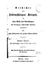 book Die Feldzüge von 1756 und 1757