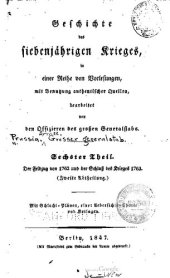 book Der Feldzug von 1762 und Schluß des Krieges 1763