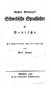 book Gustav Sjöborg's Schwedische Sprachlehre für Deutsche