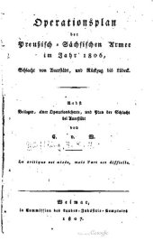 book Operationsplan der Preußisch-Sächsischen Armee im Jahre 1806, Schlacht von Auerstädt und Rückzug bis Lübeck