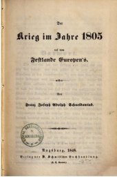 book Der Krieg im Jahre 1805 auf dem Festlande Europas