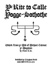 book Ye Rite To Calle Yogge-Sothothe