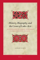 book History, Biography, and the Genre of Luke-Acts (Biblical Interpretation Series, 177)