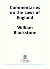 book Commentaries on the Laws of England