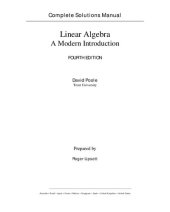 book Linear Algebra - A Modern Introduction (4e) ISM