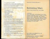 book Rethinking Marx