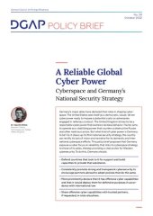 book A Reliable Global Cyber Power : Cyberspace and Germany’s National Security Strategy