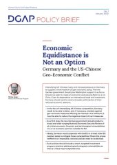 book Economic Equidistance is Not an Option : Germany and the US-Chinese Geo-Economic Conflict