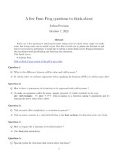 book A few Func Prog questions to think about