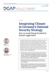 book Integrating Climate in Germany’s National Security Strategy : How to Avoid Being Derailed by Russia’s Aggression