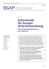 book Zeitenwende für Europas Sicherheitsordnung : Entwicklungsoptionen in drei Skizzen