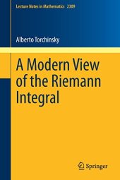 book A Modern View of the Riemann Integral