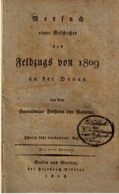 book Versuch einer Geschichte des Feldzugs von 1809 an der Donau