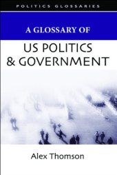 book A Glossary of US Politics and Government