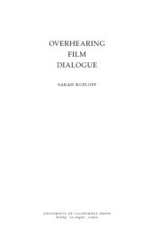 book Overhearing Film Dialogue