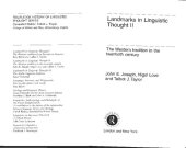 book Landmarks in Lingustic Thought Vol.2: The Western Tradition in the Twentieth Century