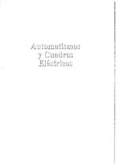 book Automatismos y cuadros eléctricos