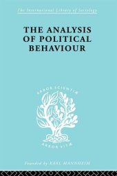 book The Analysis of Political Behaviour