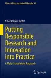 book Putting Responsible Research and Innovation into Practice: A Multi-Stakeholder Approach