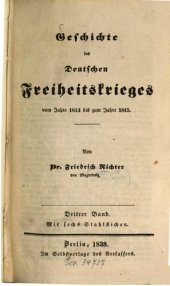 book Geschichte des Deutschen Freiheitskrieges vom Jahre 1813 bis zum Jahre 1815