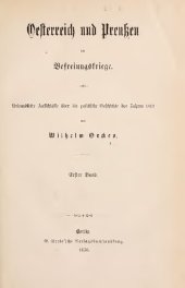 book Österreich und Preußen im Befreiungskriege ; urkundliche Aufschlüsse über die politische Geschichte des Jahres 1813