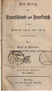 book Der Krieg in Deutschland und Frankreich in den Jahren 1813 und 1814