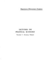 book Lectures on Political Economy General