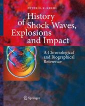 book History of Shock Waves, Explosions and Impact: A Chronological and Biographical Reference