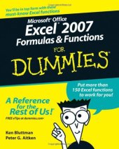 book Microsoft Office Excel 2007 Formulas & Functions For Dummies