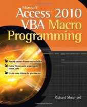 book Microsoft Access 2010 VBA Macro Programming