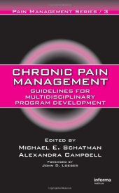 book Chronic Pain Management: Guidelines for Multidisciplinary Program Development