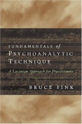 book Fundamentals of Psychoanalytic Technique: A Lacanian Approach for Practitioners 